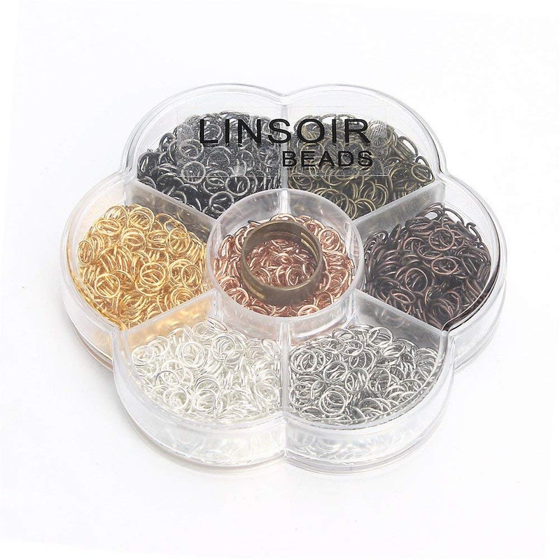 Linsoir Beads Bulk Hard Snap 12mm Open Jump Rings with Free Jump Ring Open Tool Value Box Set - Pack of 350 - Image 3